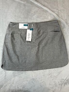 Lady Hagen Gray Skort sz XXL Pull-on Tummy Control Moisture Wicking NWT Golf